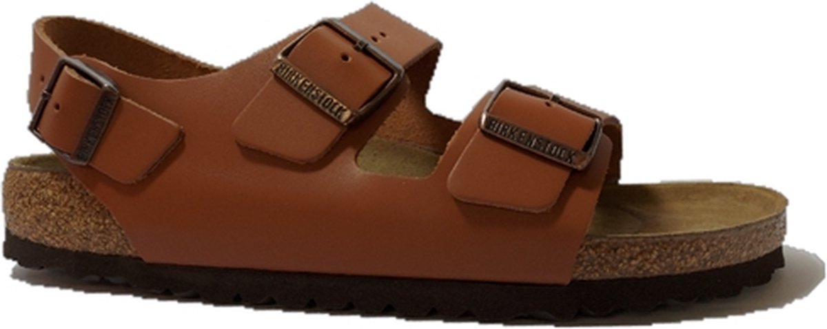 Birkenstock Sandaal Milano 1019123 Ginger Natuurleer Smal Bruin