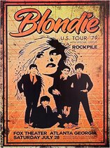Signs-USA - Concert Sign - metaal - Blondie in Atlanta - 30 x 40 cm