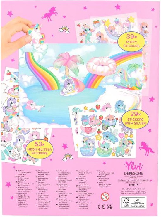 Magni DEPESCHE Ylvi Stickerbuch Create your Unicorn World