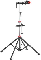 Mara Fiets Montagestandaard - Reparatiestandaard - Snelsluitingen - Klemkop - 360° Draaibaar - Zwart/Rood - Staal - 141.5 x 141.5 x 172 cm