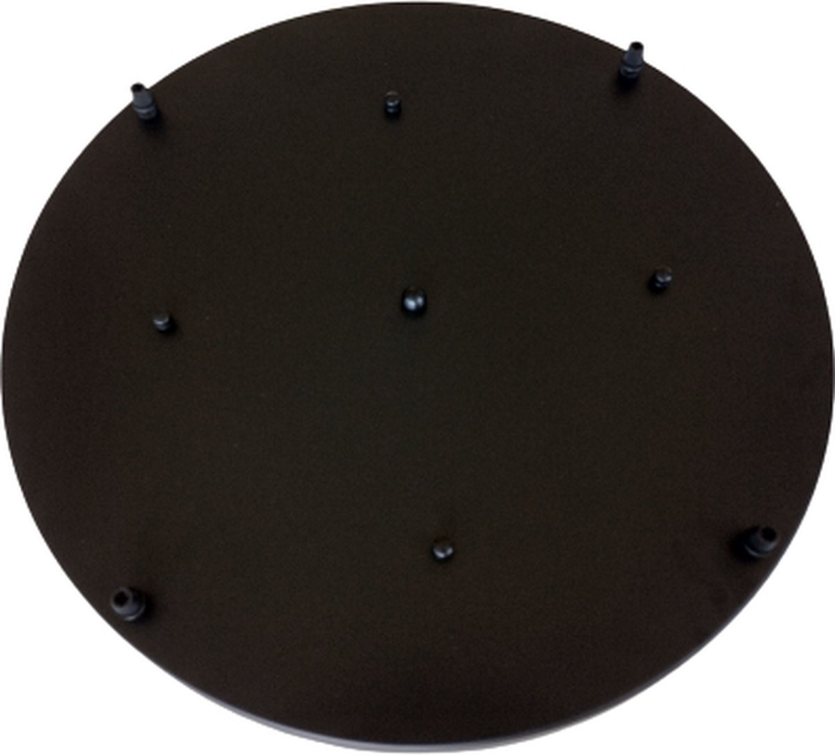 Useled - Plafondplaat Ø50 cm - Rond - Plafondbalk - Plafondkap - 4-lichts - 4-uitgangen - Ø500mm - Zwart