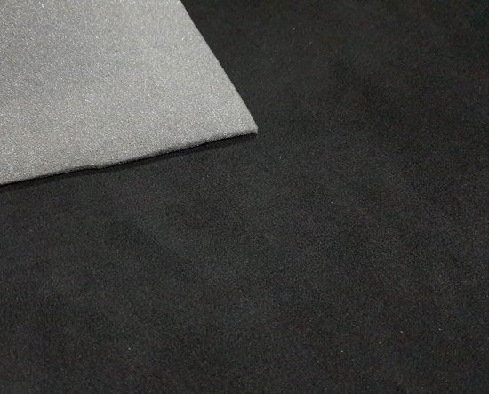 ORIGINAL tissu Alcantara NOIR couverture avec dos mousse 1 mm env. 38 cm de  larg