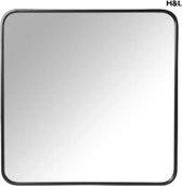 H&L spiegel - vierkant - zwart - 60 x 60 cm - muurdecoratie - woonkamer - slaapkamer - hal