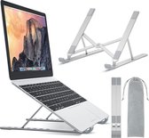 BONTEC Draagbare Laptop Stands voor 10-17.3" Laptops Tablet, 7 Niveaus Hoogte Aanpassing Aluminium Laptop Computer Riser, Geventileerde Koeling Desktop Laptop Houder Ondersteunt to
