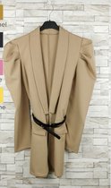 Blazer met riem, beige, one size