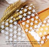 50x Transparante Uitdeelzakjes Zilveren Sterren Design 8 x 10 cm met plakstrip - Cellofaan Plastic Traktatie Kado Zakjes - Snoepzakjes - Koekzakjes - Koekje - Cookie Bags Stars