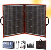 Hoobi® 100W Opvouwbare Zonnepanelen Set met Omvormer - 12V- Camperen- Solar Generator- Opvouwbaar- Draagbaar