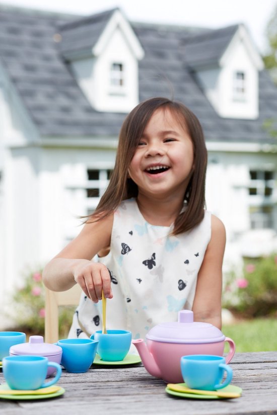 Green Toys - Theeservies Met Roze Theepot van Green Toys — afbeelding 4