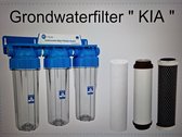 Aquafilter - grondwaterfilter "Kia" 3 staps - putwaterfilter 3/4" aansluitingen