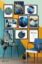 Fotolijst Collage Set – Fotolijstje Hout – Muurdecoratie Voor Woonkamer & Slaapkamer – Fotocollage Lijsten – Fotowand – 9 stuks