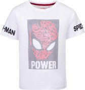 Spiderman wit t-shirt maat 104