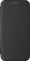 Slim Carbon Cover Hoes Etui voor Samsung Galaxy A52 Zwart - Carbon