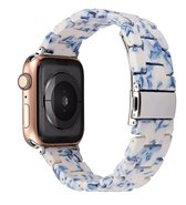 UrbanGoods - Horlogeband - Hars - Delfts Blauw - Lichtgewicht - 42 / 44 / 45 mm - Geschikt voor Apple Watch - Smartwatch iWatch