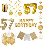 57 jaar Verjaardag Versiering pakket Gold