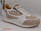 Helioform dames sneaker K-breedte, H333 wit/beige, Maat 41