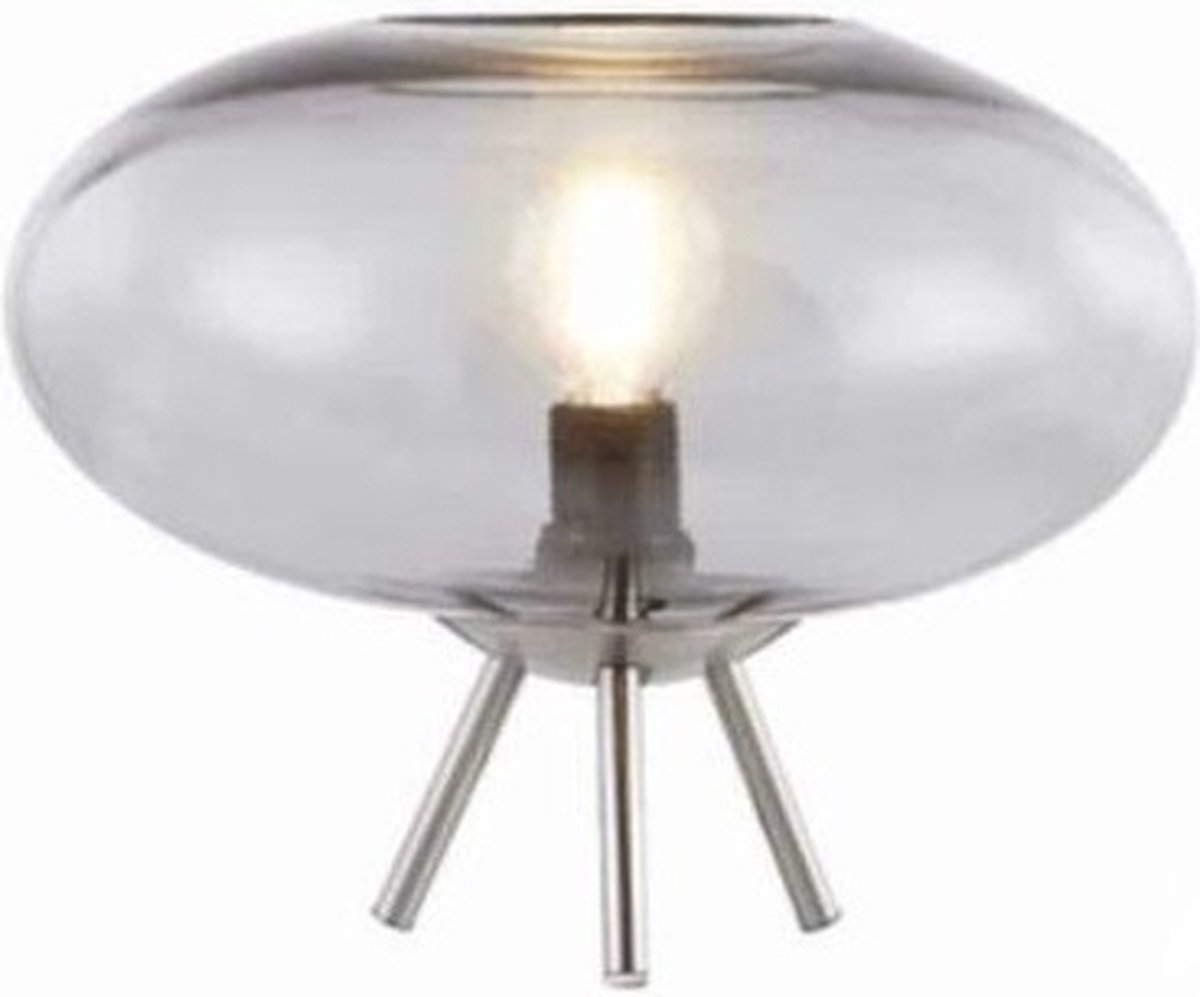 Novel Tafellamp - Glas Smokey - E14 fitting - 20 cm doorsnede