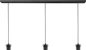 Highlight | Vierkante plafondplaat | 120 cm | Voor 3 lampenkappen | Zwart