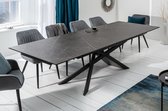 Eettafel Euphoria Grafiet 180-220-260cm Keramiek - 40645