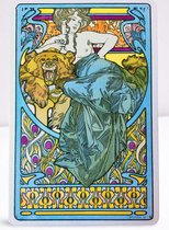 Alphonse Mucha Dame Jugendstil Art Nouveau Kunst Metalen Wandbord Poster