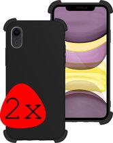 Hoes voor iPhone XR Hoesje Shock Proof Case - Hoes voor iPhone XR Case Zwart Shock Hoes - Hoes voor iPhone XR Hoes Cover - Zwart