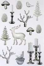 stickervel Frosty 20 x 29,5 cm wit 13 stuks