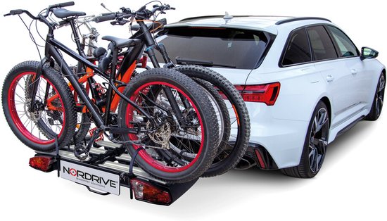Nordrive Asura 3, fietsendrager voor trekhaak - 3 fietsen - Inklapbaar - Electrische fietsen van Merkloos — afbeelding 4