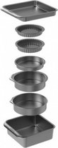 bakvormenset carbon grijs 7-delig