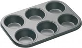 bakvorm muffins 27 x 18 cm aluminium grijs