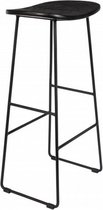 barkruk Tangle 81,5 x 40 cm hout/staal zwart