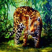 Diamond Painting Volwassenen - Diamond Painting Kinderen - Panter - Luipaard in de jungle - 30x40cm