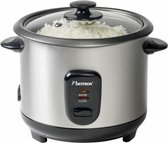 rijstkoker 1 liter 400W RVS/glas zilver