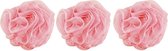 Rojafit Relaxing Bad & Douche Puff - Netspons - Ø 16 cm. - Oud Rose - Set a 3 Stuks!!