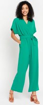 LOLALIZA Jumpsuit met kimono-effect - Groen - Maat 48