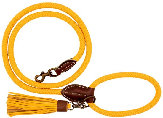 Dwam Looplijn Bibi Touw Oker - Hondenriem - 165x1.4 cm