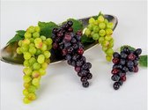 Boltze - Druiven - Decoratie - Fruit - 4 stuks - Kunststof - 22cm