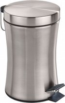 pedaalemmer Pieno cosmetic 3 liter staal zilver