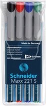 fineliners Maxx 221 S 0,4 mm 12 cm 4 stuks