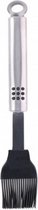 barbecuekwast 24 cm RVS/polypropyleen zilver/zwart