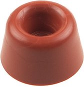 closetbuffer schroefbaar 20 x 10 mm rubber rood 5 stuks