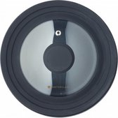 pannendeksel Smart Space 3-in-1 glas/siliconen zwart
