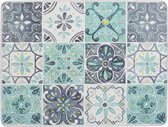 placemats Tile 30 x 23 cm kurk groen 6 stuks