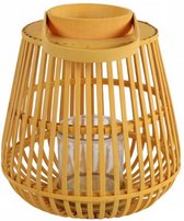 windlicht Aira 31 x 34 cm staal geel