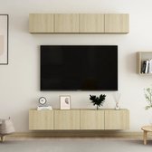 vidaXL Tv-meubelen 4 st 80x30x30 cm spaanplaat sonoma eikenkleurig