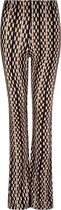 Ambika flared broek - off whited stippen print