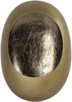 waxinelichthouder Eggy 17 x 23 cm staal antiek/goud