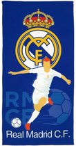 strandlaken Real Madrid 70 x 140 cm microvezel blauw