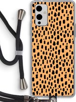 Case Company® - OnePlus 9 hoesje met Koord - Panter - Telefoonhoesje met Zwart Koord - Bescherming aan alle Kanten en Over de Schermrand