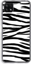Case Company® - Samsung Galaxy A22 5G hoesje - Zebra pattern - Soft Cover Telefoonhoesje - Bescherming aan alle Kanten en Schermrand