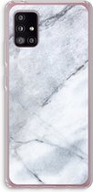 Case Company® - Samsung Galaxy A51 5G hoesje - Witte marmer - Soft Cover Telefoonhoesje - Bescherming aan alle Kanten en Schermrand