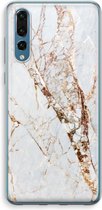 Case Company® - Huawei P20 Pro hoesje - Goud marmer - Soft Cover Telefoonhoesje - Bescherming aan alle Kanten en Schermrand